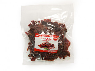 Царский полосатик с перцем: Говядина вяленая (строганина)