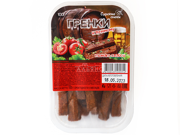 Сурские гренки Томат спайси (100 гр) в Переделкино
