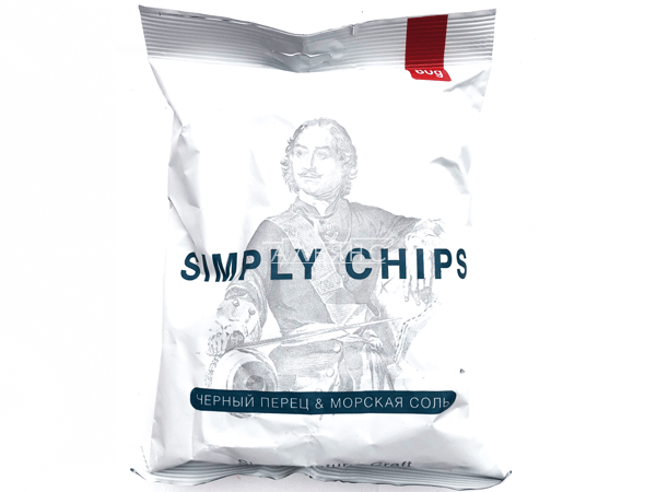 Картофельные чипсы "Simple chips" Морская соль и черный перец 80 гр. в Переделкино